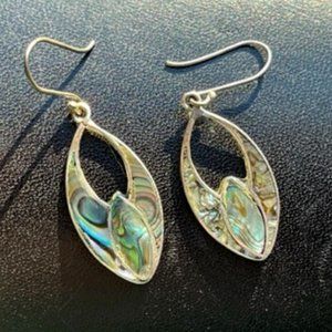 Alpaca abalone earrings (pair)